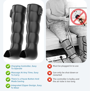 Health pal Vibrierende Luft kompression therapie Wiederherstellung Fußbein massage stiefel für Männer Massage Fuß und Wade mit Hitze - Product Image 2