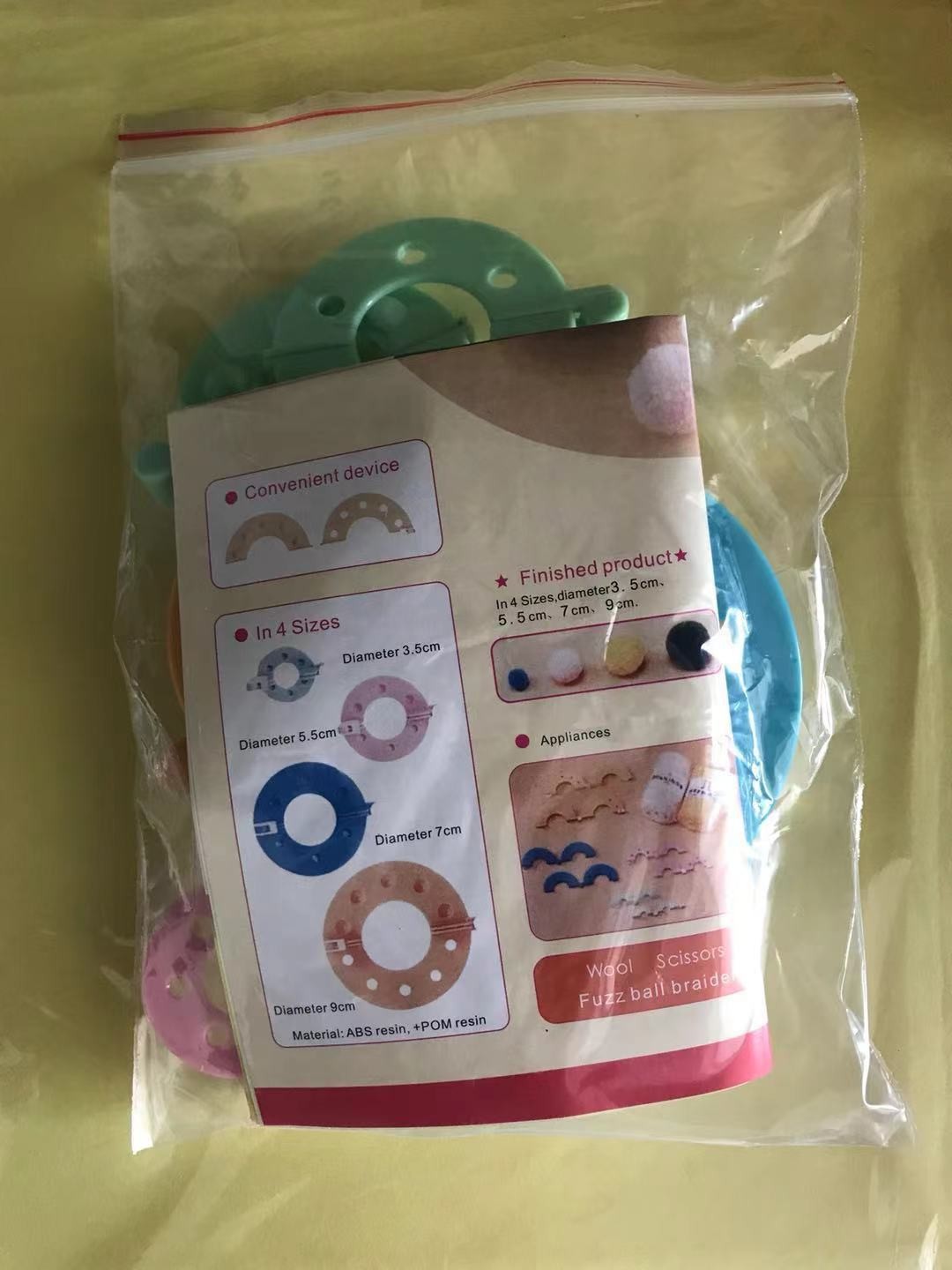 Sacs OPP de quatre tailles (avec instructions)