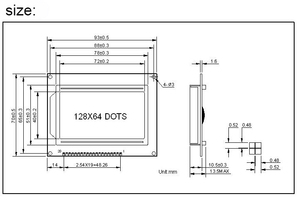 128x64 punti modulo LCD 5V schermo blu 12864 LCD con retroilluminazione porta parallela LCD12864 128X64 Lcd - Product Image 6