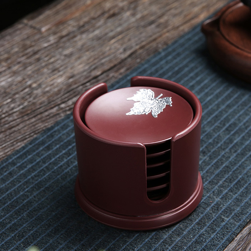 Bakelite rosewood-colored round (maple leaf)