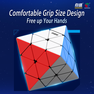 DianSheng manyetik FTO hız küp piramit şekli beyin Teaser yüz dönüm Octahedron Stickerless Cubo Magico bulmaca mıknatıs ile - Product Image 3