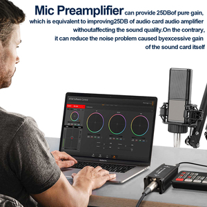 Preamplificador de Micrófono, módulo de sensor de sonido MX2 de alta calidad para creación de vídeo, preamplificador de micrófono de estudio de podcast con cable - Product Image 4