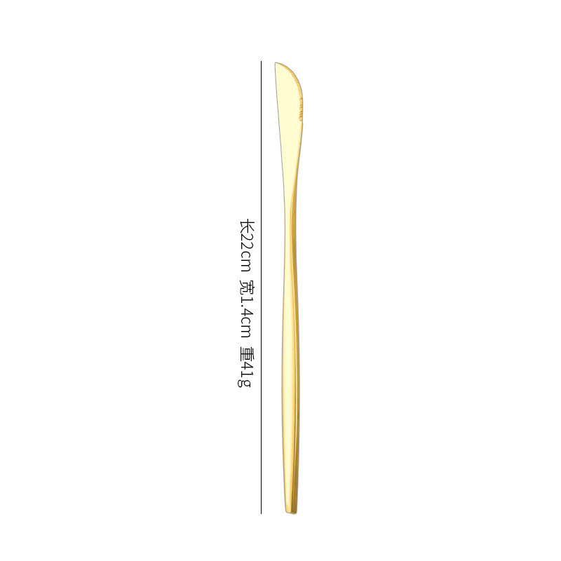 Golden dining knife