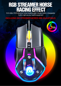 Professional Wired Gaming Mouse 6 Button 6400DPI LED Optical USB <strong>Computer</strong> Mouse Game Mice Silent Mouse for PC Laptop Gamer