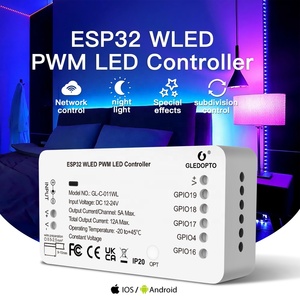 Gledopto ESP32 WLED PWMLEDコントローラー入力電圧DC12-24V総出力電流12 A最大800 IC最大ネットワーク制御付き - Product Image 5