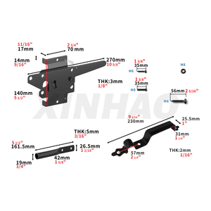 Skysen cổng Latch cho hàng rào bằng gỗ Post Mount tự động cổng khóa trọng lực cửa Latch với xử lý phần cứng hàng rào Latch Kit - Product Image 6