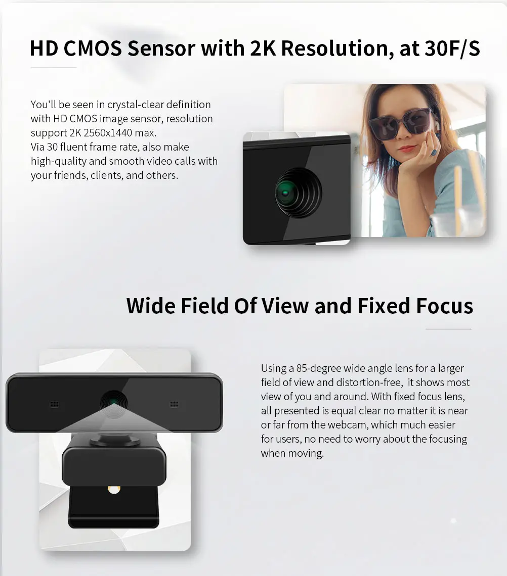Высокое качество 2K веб-камера 1080P USB веб-камера Full HD фиксированный фокус веб-камера