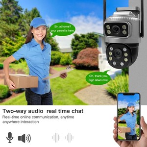 Cámara CCTV inalámbrica de doble lente V380 Pro, resistente al agua, red WiFi para exteriores, seguridad 4G, gran angular, sensor PTZ CMOS, tarjeta de memoria en la nube - Product Image 5