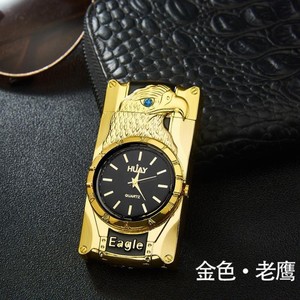 <strong>Clock</strong> Inflatable <strong>Lighter</strong> <strong>with</strong> Light Straight Windproof <strong>Lighter</strong> Creative Holiday Gift Metal Colorful Light Watch <strong>Lighter</strong> - Product Image 3