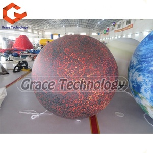 Customized <strong>LED</strong> Lighting Inflatable Moon, <strong>Earth</strong>, Mars, Saturn Solar System Nine Inflatable Planet Balloon for Decoration