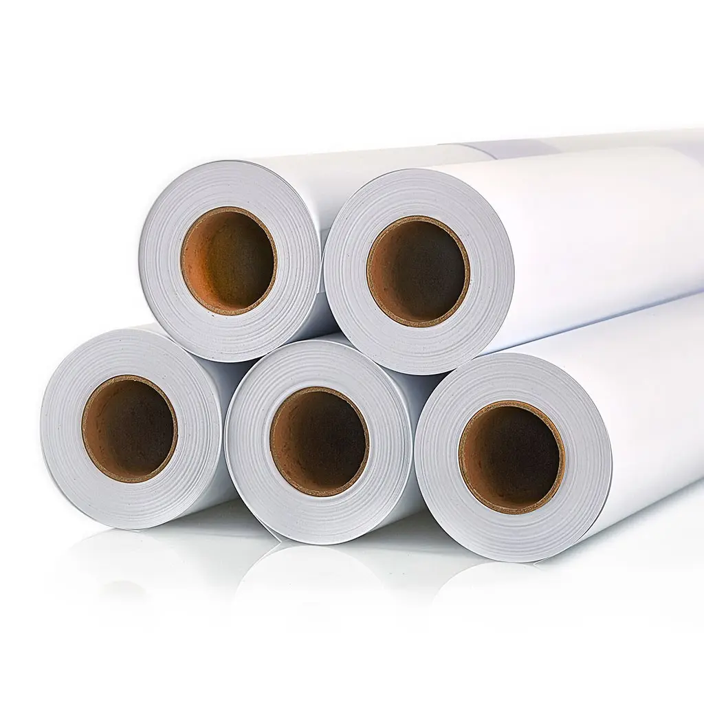 Glossy surface self adhesive vinyl roll for printing