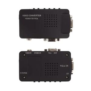 Adaptador AV compuesto a VGA para monitores CRT/jugadores de proyectores/consola de juegos antigua 480i a resolución 1024x768 RCA a VGA
