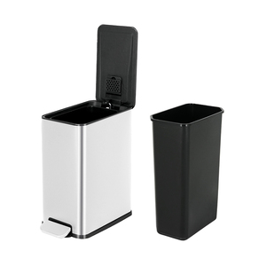 5L Basics Stainless Steel Rectangular Soft-close Garbage <strong>Bin</strong> Step Trash <strong>Can</strong> Pedal <strong>Bin</strong> with Foot Operated - Product Image 6