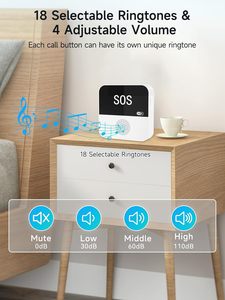 WiFi Caregiver Pager Wireless Call <strong>Button</strong> with App Alert Life Alert Systems SOS Emergency Call Alarm System SOS Alarm <strong>Button</strong> OEM - Product Image 6