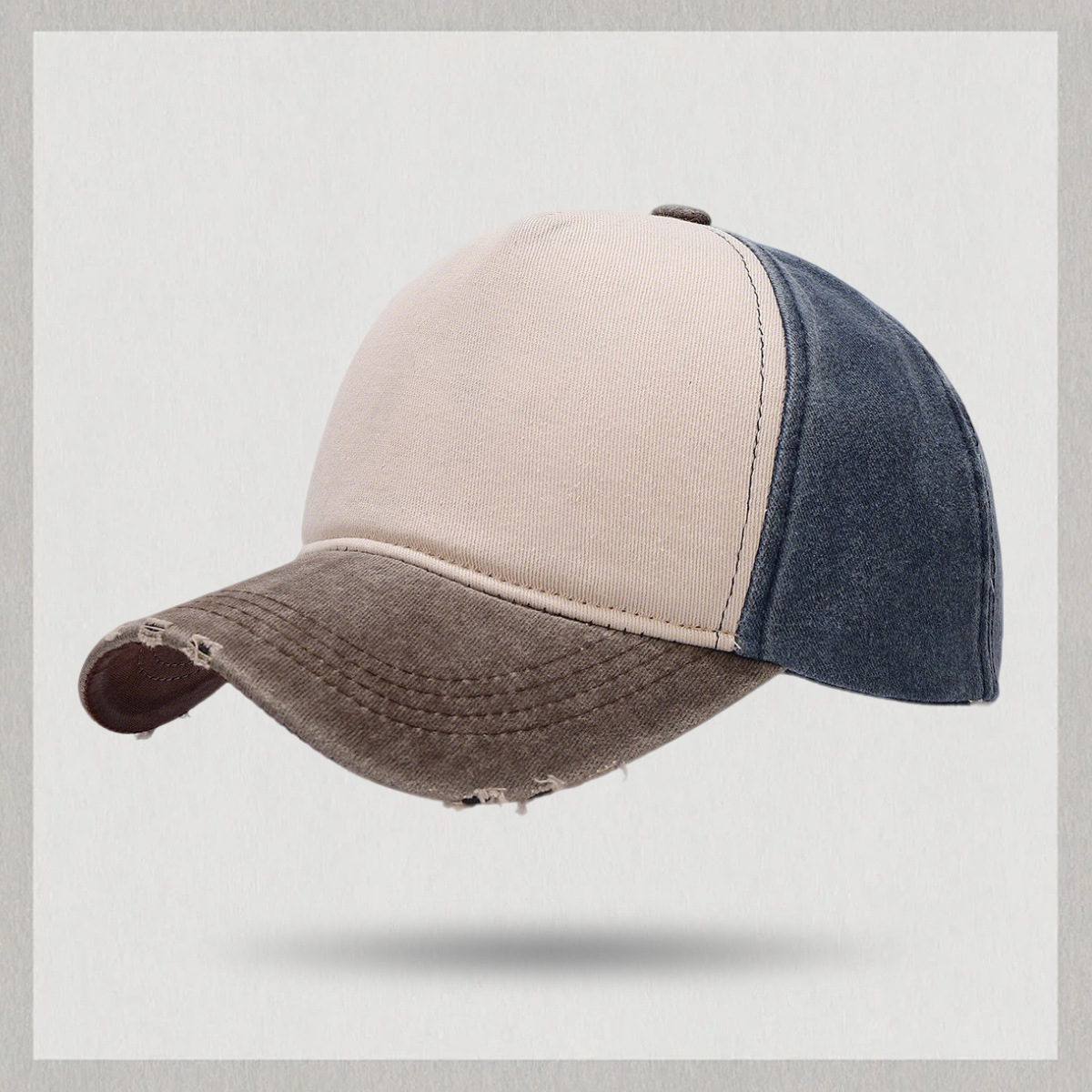 Brown and navy blue