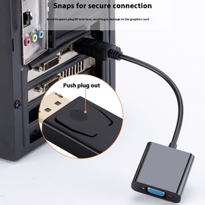 Nuevo adaptador DP a VGA de 17cm 1080P, cable de interfaz Displayport, convertidor HD de proyector para aula, monitor de negocios - Product Image 5
