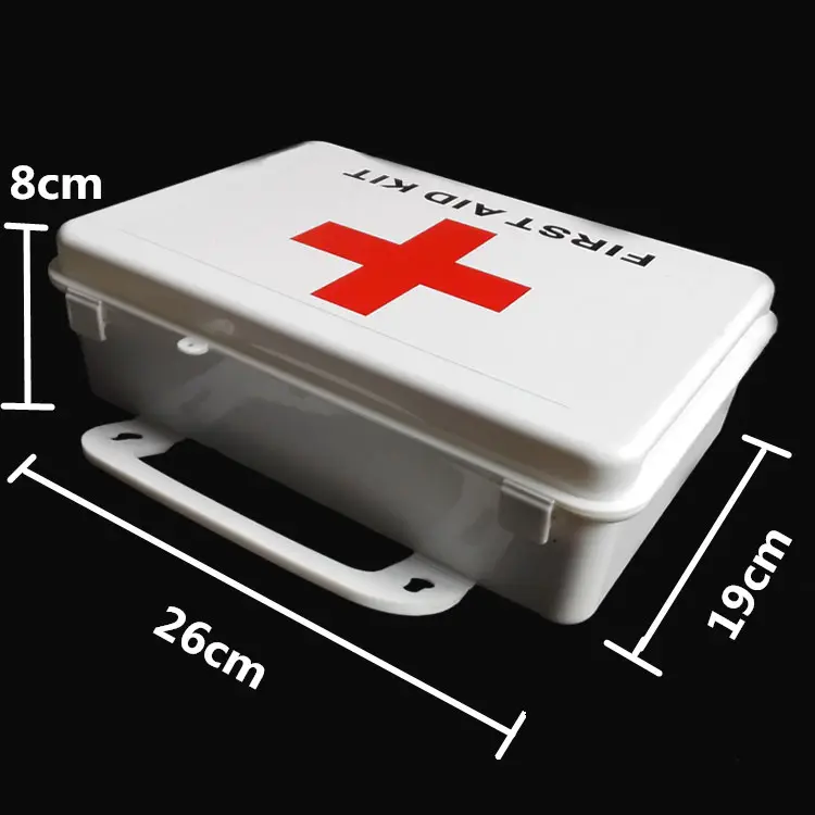 Caja de plástico PP para botiquín de primeros auxilios, botiquín de medicina portátil, impermeable, para el hogar y la Oficina