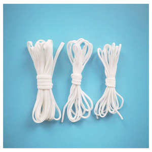 Nylon Spandex 3mm Round White <strong>Cord</strong> Ear <strong>Loop</strong> Ear Rope Bands Earloop <strong>Elastic</strong> String <strong>Elastic</strong> <strong>Cord</strong> - Product Image 1