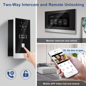 Video interkom sistemi ile 2 ekranlar kapı giriş Video kamera kapı zili kapı telefonu kitleri Tuya akıllı erişim ev Villa daire için - Product Image 5