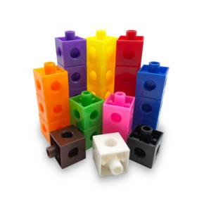 100Pcs 10色Multilink链接计数立方体按扣块教学数学操作儿童早教玩具 - Product Image 3