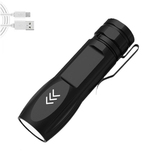 QXMOVING Mini Torch Light Long Distance USB Rechargeable Pocket EDC Tactical <strong>LED</strong> Flashlight With Clip - Product Image 4
