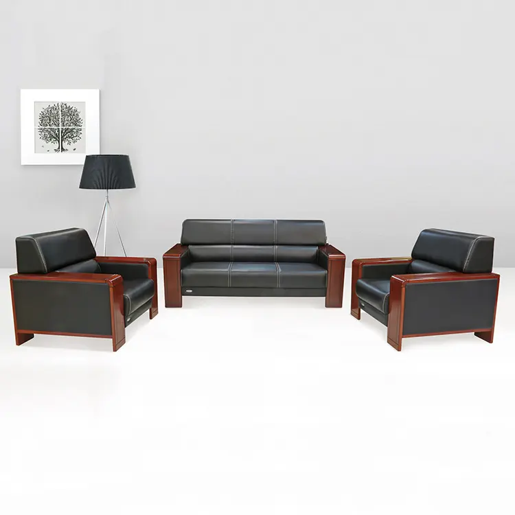 Di alta qualità moderna comodo e bellissimo divano ufficio divano componibile 1 Set stile europeo divano in legno per ufficio