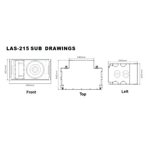LAS-215SUB 40Hz 250Hz Dual 15 inch 75mm spreekspoel passieve actieve powered sound system subwoofer <span class=keywords><strong>speaker</strong></span> <span class=keywords><strong>box</strong></span> - Product Image 3