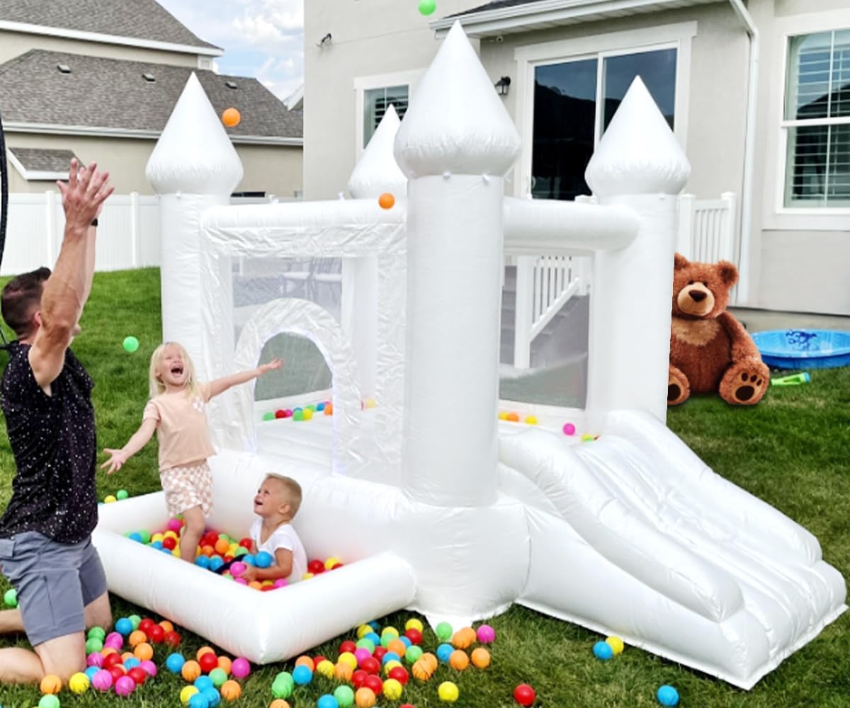 White bounce house