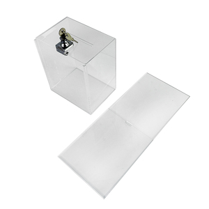 Acrylic lá phiếu từ thiện Tặng hộp Đồng Xu hộp với khóa và chìa khóa - Product Image 4