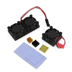 Suitable For <strong>Raspberry</strong> <strong>Pi</strong> 3B 4B Module Dual Fan Radiator Cooling Aluminum Alloy Sheet - Product Image 1