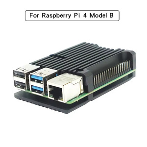 <strong>Raspberry</strong> <strong>Pi</strong> 4 Aluminum <strong>Case</strong> with Dual Cooling Fan Metal Shell Black Enclosure for RPI <strong>Raspberry</strong> <strong>Pi</strong> 4B - Product Image 3