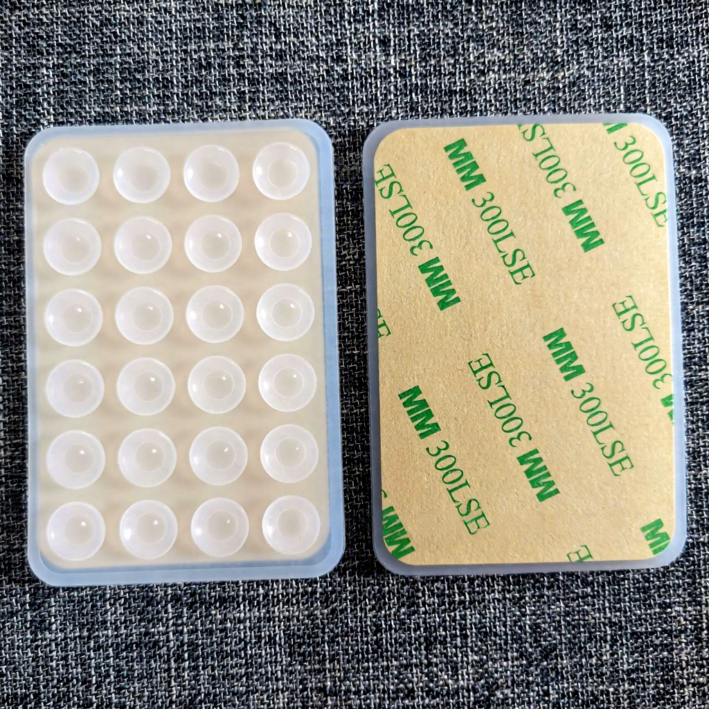 Transparent belt adhesive-thickened 24 square suction cups