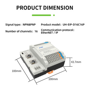 Toptan fiyat 16 dijital giriş ve çıkış uzaktan IO modülü EtherNET / IP Plc programlama denetleyici