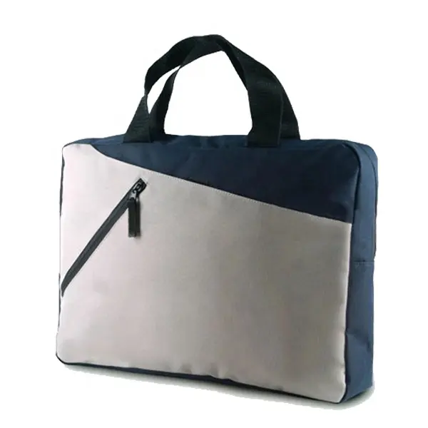 Bolsa de mensajero triangular elegante de 15,7 pulgadas para hombre, maletín con logotipo personalizado para ordenador