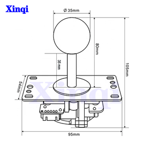 Zero Delay Arcade-Schrank Kit 5V LED Transparent Schwarz Druckknopf schalter SANWA Joystick 2 Player COIN USB PC Raspberry Pi - Product Image 5
