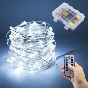 33 pies 100 LED Fairy String Lights con batería Control de temporizador remoto operado impermeable alambre de cobre luces de hadas