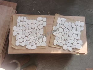 天然白雪白河卵石马赛克瓷砖高级鹅卵石和鹅卵石