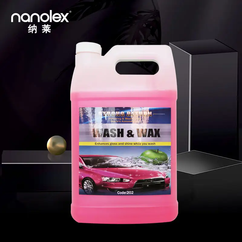 Nanolex 202 Cristal para lavagem de carros e cera, revestimento automático de cerâmica e shampoo para lavagem de carros, proteção para pintura de detalhes de carros