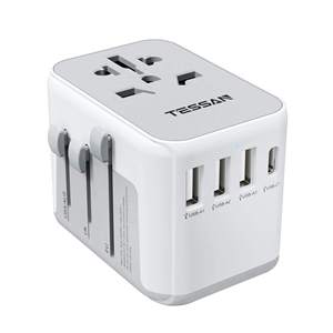 Super Mini Pd <strong>17w</strong> Gan 3C1C+AC Fast Charge Usb C Wall Adapter Double-fuse Protection Universal Plug Travel <strong>Charger</strong> - Product Image 1