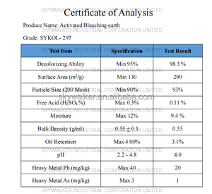Yüksek ağartma yeteneği ve hızlı filtrasyon oranı ile SYKOL 297 aktif ağartma kil - Product Image 6
