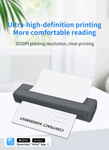 USB接口热敏票据标签纹身打印机环保无墨203dpi分辨率黑白文档打印机