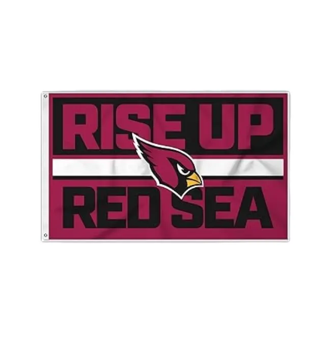 High Quality custom Arizona Cardinals Rise Up Red Sea 3x5 Outdoor Flag