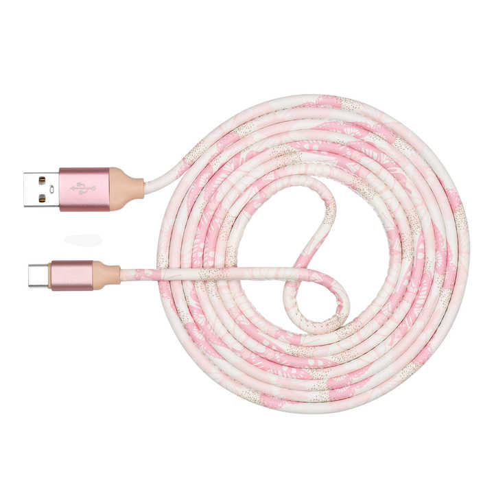 สายชาร์จเร็วแบบ USB A TO Type C หนัง PU เจ็ดสีสวยทนทานโลโก้ตามสั่ง