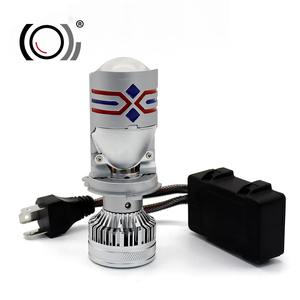 Yüksek güç süper parlak mini projektör led lens H4 120W far ampulü led projektör lens ile lazer ışığı - Product Image 2