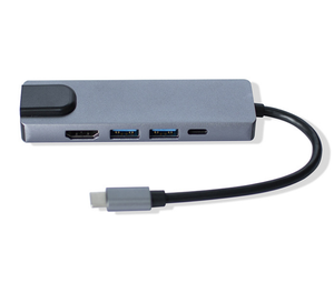 <strong>Type</strong> <strong>C</strong> Hub 4K VGA <strong>Adapter</strong> RJ45 Lan Ethernet SD TF <strong>USB</strong>-<strong>C</strong> 3.0 3.5mm Jack Audio Video for Macbook - Product Image 1