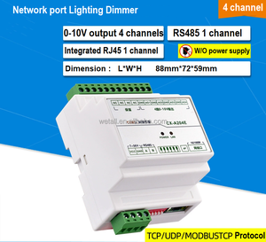 0-10V Lighting Dimming <strong>Controller</strong> Modbus 4-channel 8-channel Intelligent Network Port/485 Interface/RJ45 Dimmer Module - Product Image 3