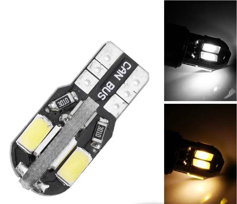 Canbus T10 5730 8SMD 194 W5W accesorios de Interior de coche Auto bombilla Led T10 CANBUS Lámpara de lectura sin error