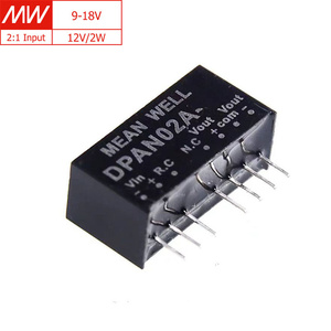 MEAN WELL DPAN02A-12, SIP Package, 79% Eff., &plusmn;12V <strong>Output</strong>, 2W <strong>DC</strong>-<strong>DC</strong> Converter, Industrial &amp; Telecom Use, 9-18V <strong>Input</strong> - Product Image 1