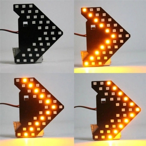 流动转向灯33 SMD LED箭头面板汽车侧镜转向信号指示器顺序5色闪光灯灯AC - Product Image 2