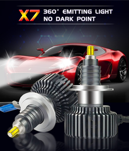 Yeni araba LED far 360 derece, 6 taraf süper parlak, 42W, 12000 lümen sessiz fan soğutma H7 H11 9005 9006 - Product Image 5